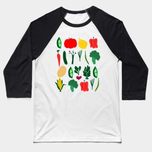 Cute Vegetables Baseball T-Shirt